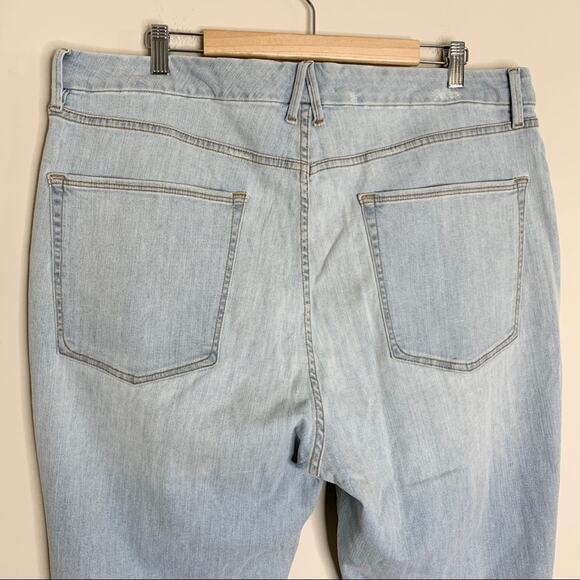 NEW Good American Good Cuts Slim Boyfriend Jeans (Sz 24) High Rise Crop Blue011 - Picture 11 of 15